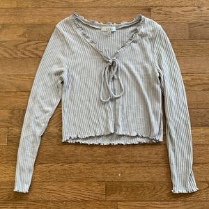 Gaze XS juniors cropped cardigan grey